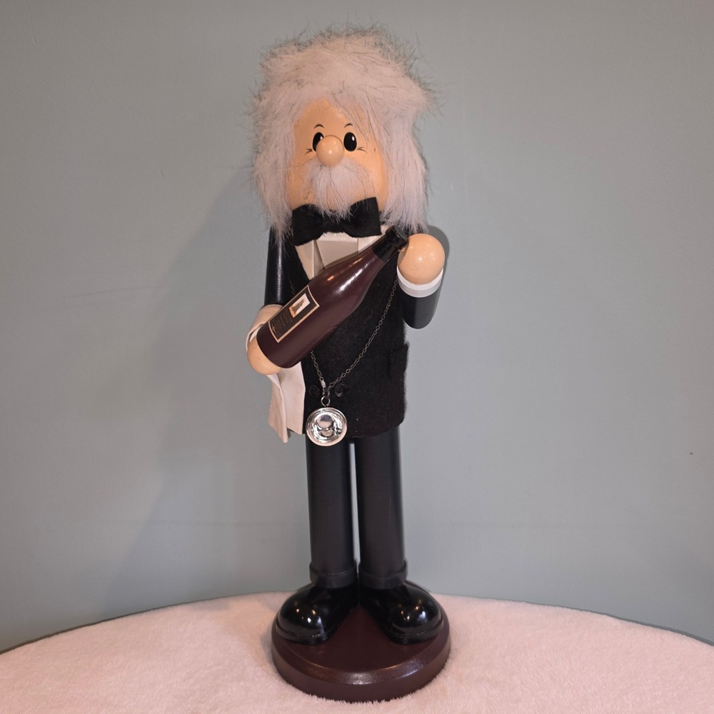 Zims Heirloom Collectibles 1997 Butler Wine Nutcracker Vintage 15.5 inch